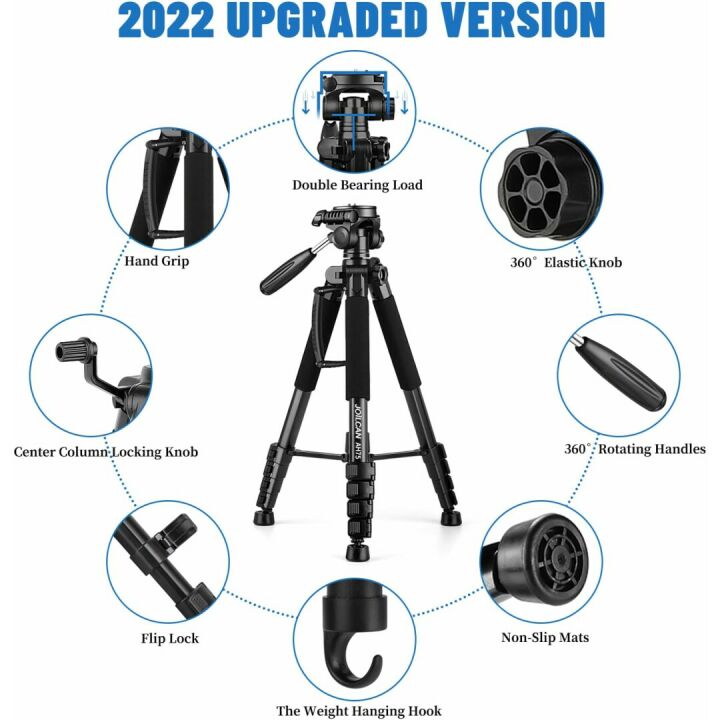 JOILCAN 74" Heavy Duty Tripod for Camera & Phones