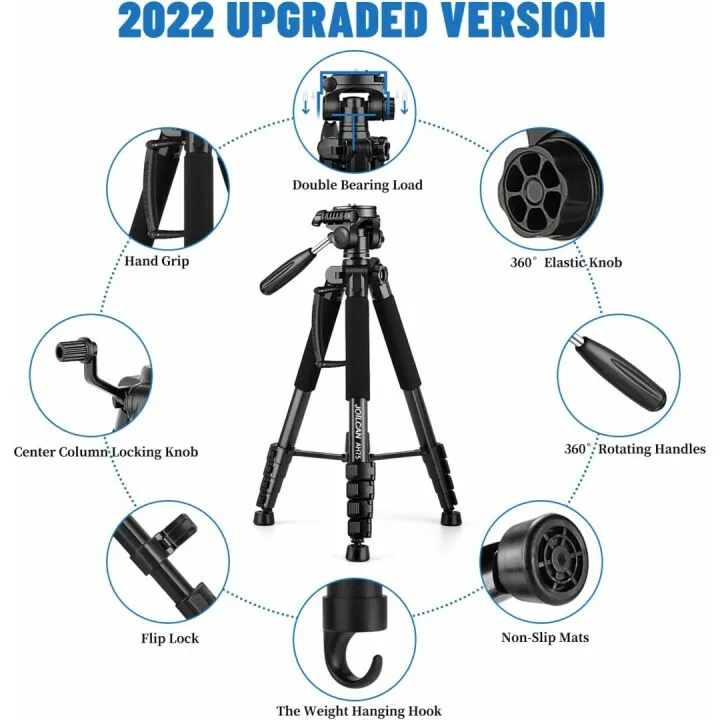 JOILCAN 74" Heavy Duty Tripod for Camera & Phones