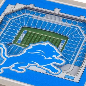 3D Detroit Lions Coasters Ford Field - YouTheFan