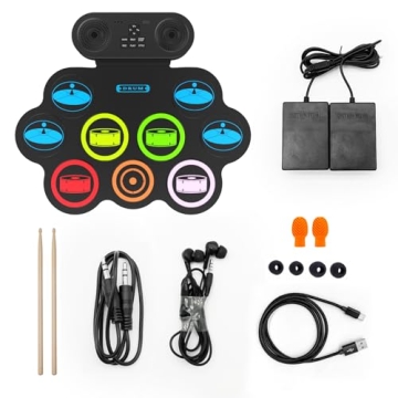 BESFAN Portable 9 Pads Electronic Drum Set for Kids