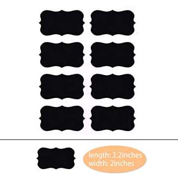 Chalkboard Labels 120pcs Marker Waterproof Blackboard Stickers with 1 Liquid Chalk for Mason Jars, C...