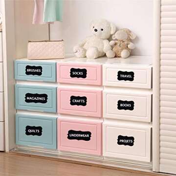 Chalkboard Labels 120pcs Marker Waterproof Blackboard Stickers with 1 Liquid Chalk for Mason Jars, Craft Rooms, Storage, Glass Bottle, Store Organize Home & Kitchen (Labels Same Shape 40)