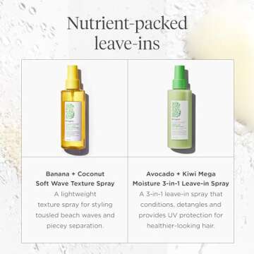 Briogeo Women's Superfoods Banana + Coconut Hydrating Salt-Free Soft Wave Texture Spray, 5.75 Fl Oz (Pack of 1)