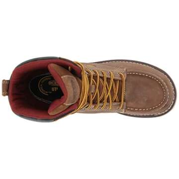 KEEN Utility Women's Cincinnati 8" Soft Toe Waterproof Wedge Work Boot and Construction, Belgian/Sandshell, 10