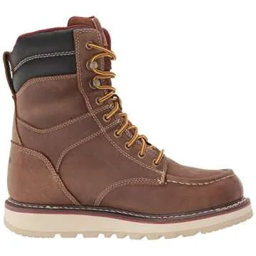 KEEN Utility Women's Cincinnati 8" Soft Toe Waterproof Wedge Work Boot and Construction, Belgian/Sandshell, 10