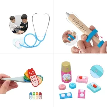 BESTING Kids Doctor Kit - 17 Pcs Wooden Educational Toy