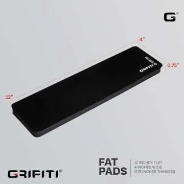 Grifiti Fat Wrist Pad 12" x 4” x 0.75" Inch Keyboard Rest Thick Small Ergonomic Computer Keyboards...