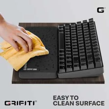 Grifiti Fat Wrist Pad 12" x 4” x 0.75" Inch Keyboard Rest Thick Small Ergonomic Computer Keyboards Hand & Palm Wrists Rests Support Carpal Tunnel Resting Pads Gaming Accessories (Wide 12 x 4 x 0.75)