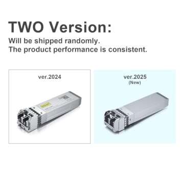 10Gtek 10GBase-SR SFP+ LC Transceiver Module for 10 Gigabit Ethernet, Pack of 4