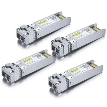 10Gtek 10GBase-SR SFP+ LC Transceiver Module Pack of 4