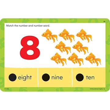 Educational Insights Hot Dots Jr. Numbers and Counting Card Set, Preschool and Kindergarten Readiness