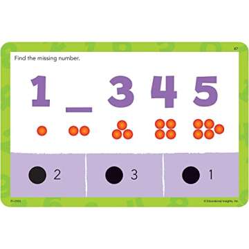 Educational Insights Hot Dots Jr. Numbers and Counting Card Set, Preschool and Kindergarten Readiness