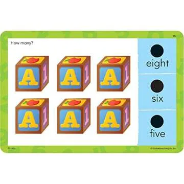 Educational Insights Hot Dots Jr. Numbers and Counting Card Set, Preschool and Kindergarten Readiness