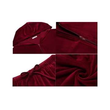 Stylish Plus Size Velour Jogging Suit for Women