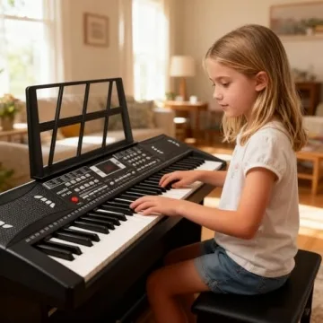 61 Key Keyboard Piano for Beginners with Microphone and Speakers