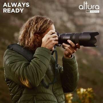 Altura Photo Camera Strap with Quick Release, Safety Tether, Storage Pouch for Canon Nikon Sony, Cam...