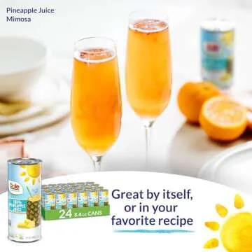 Dole 100% Pineapple Juice, 100% Fruit Juice with Added Vitamin C, 8.4 Fl Oz Cans, 24 Total Cans
