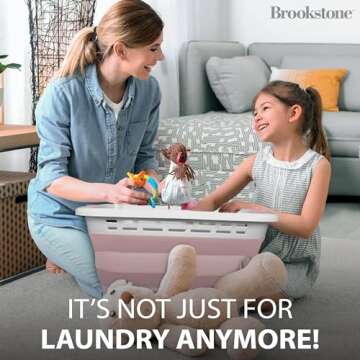 Brookstone Collapsible Laundry Basket for Easy Laundry Management