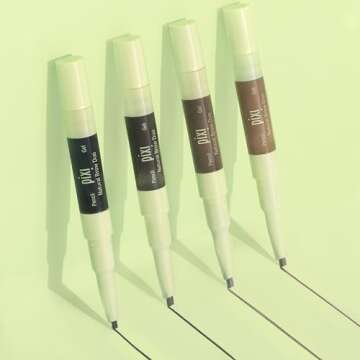 Pixi Natural Brow Duo - Deep Brunette, Precision Pencil & Tinted Gel, Waterproof Brow Shaper for All...