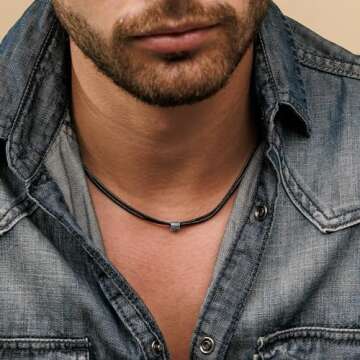 Galis Choker Necklace for Men - Stylish Leather Accessory