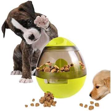 Swenter Tumbler Pet Toy, Automatic Pet Slow Feeder Treat Ball, Cat Dog Toy for Pet Increases IQ Inte...