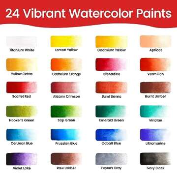 60pcs Watercolor Paint Set for Kids Adults Beginners, Professional Watercolor Paint Kit with Watercolor Paints, 10 Paint Brushes,Art Paper and More Watercolor Painting Supplies for Artists