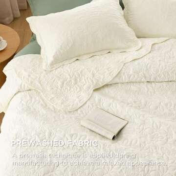 Ultra Soft Bedsure Queen Quilt Cream Yellow Bedspread