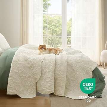 Ultra Soft Bedsure Queen Quilt Cream Yellow Bedspread