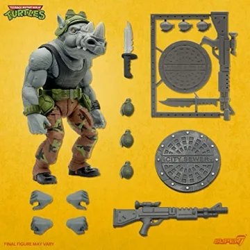 Super7 TMNT Ultimates Rocksteady Action Figure Collectible