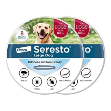 Seresto Large Dog Vet-Recommended Flea & Tick Treatment & Prevention Collar for Dogs Over 18 lbs. | ...