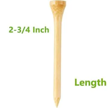 SHKIBY 280 Pack Professional Bamboo Golf Tees 2-3/4 Inch - Stronger Than Wooden Golf Tee Biodegradab...