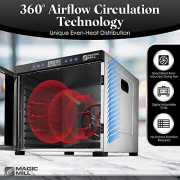 Magic Mill Food Dehydrator with 11 Trays and Timer