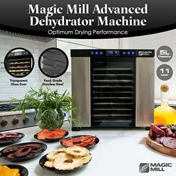 Magic Mill Food Dehydrator with 11 Trays and Timer