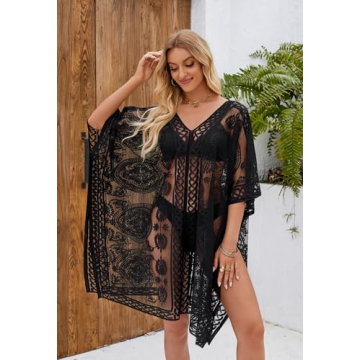 Women’s Lace V-Neck Swimwear Cover-Up Dress - Perfect for Summer
