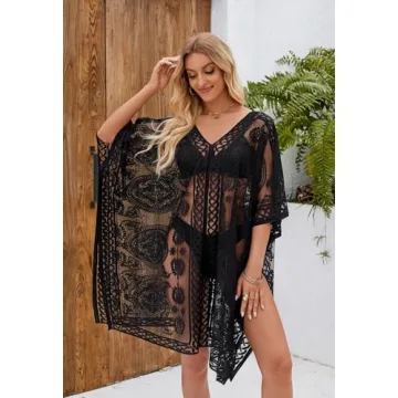 Women’s Lace V-Neck Swimwear Cover-Up Dress - Perfect for Summer