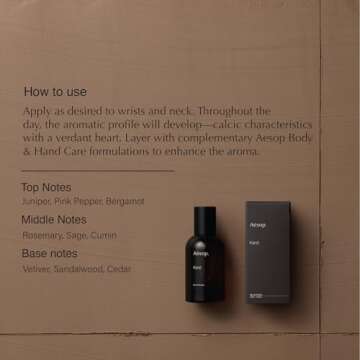 Aesop Karst Eau de Parfum – Fresh Herbaceous Marine Fragrance with Juniper, Rosemary, and Vetiver ...