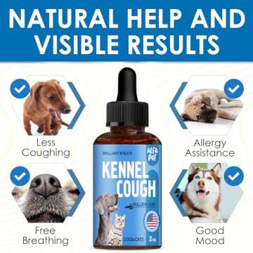 Dog Cough Treatment Liquid for Dogs & Cats | Natural Organic Supplement | 2 Oz