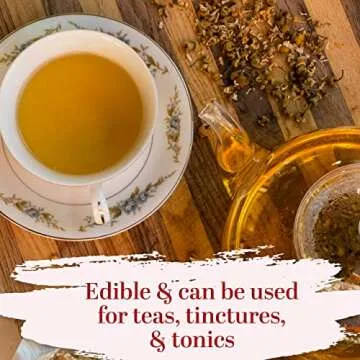 Dried Chamomile Flowers Bulk - Edible Dry Flowers for Relaxing Chamomile Tea - Dried Flowers for Soap Making, Chamomile Herbs Petals for Bath, DIY Salve & DIY Projects