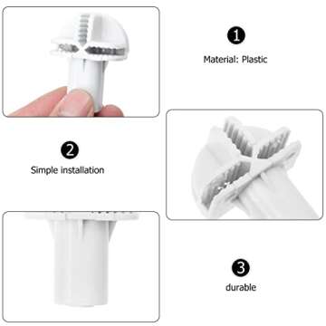 8pcs Modular Closet Connectors for Effortless Storage Solutions