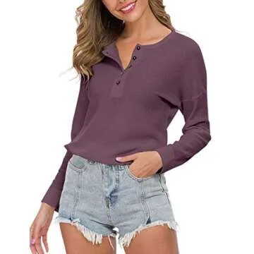 MOLERANI Womens Casual Long Sleeve Button Down Tunic