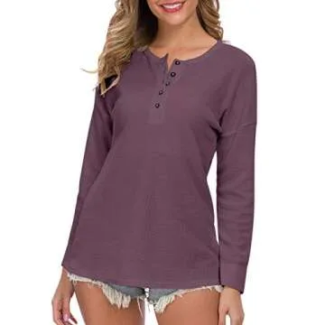 MOLERANI Womens Casual Long Sleeve Button Down Tunic