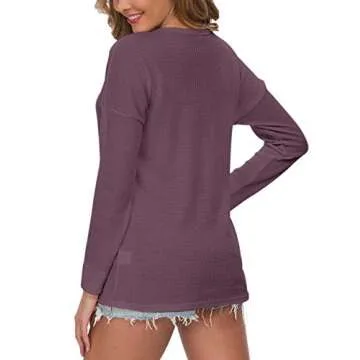 MOLERANI Womens Casual Long Sleeve Button Down Tunic