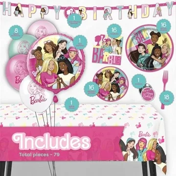 Barbie Party Decorations for 16 - Officially Licensed!