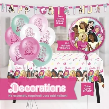 Barbie Party Decorations for 16 - Officially Licensed!