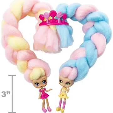 Candylocks, BFF 2-Pack, 3" Kerry Berry and Beau Nana, Scented Collectible Dolls with Accessories
