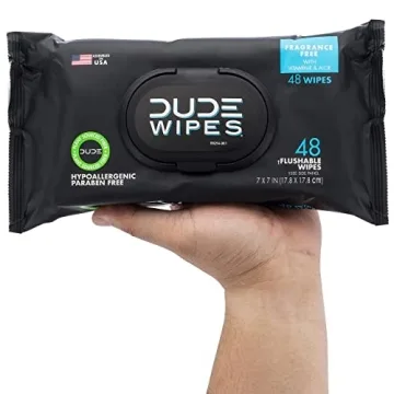 DUDE Wipes Flushable Extra-Large Wipes with Aloe and Vitamin E