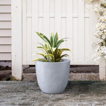 Stylish Kante 14 Inch Concrete Planter for Indoor Outdoor