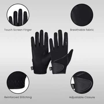 Jayefo All Season Horse Riding Gloves for All Activities