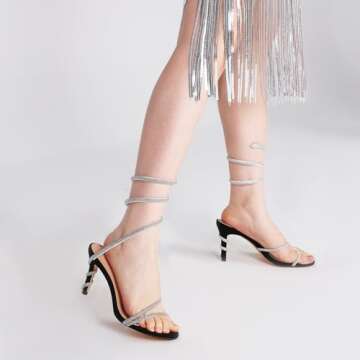 Lovee Cosee Rhinestone High Heels for Women Elegant Style