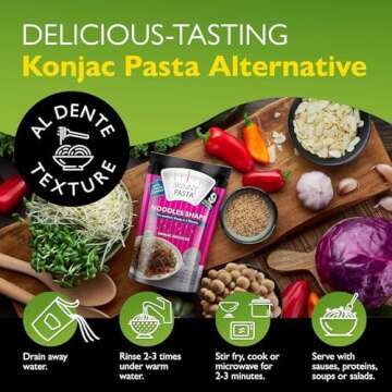 The Real Skinny Pasta - Healthy Konjac Shirataki Noodles - Angel Hair, 6 Pack